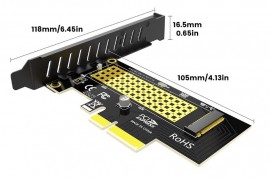 SUPORTE ADAPTADOR SSD M2 NVME PCIE 4.0/3.0 FULLSPEED EXPRESS CARD - JEYI