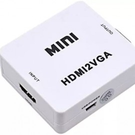  ADAPTADOR CONVERSOR VDEO HDMI X VGA COM UDIO HDMI X VGA 