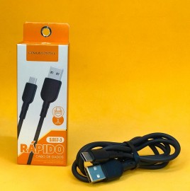 CABO USB X TYPE-C TIPO-C 1M COR PRETO MODELO: SJX17-3 - H'MASTON