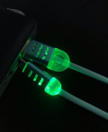 Cabo de carregamento 2.0A USB X type-V8, tipo-V8 com luz RGB compatvel com android.- Inova 