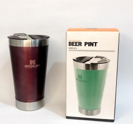 COPO TRMICO BEER PINT COM TAMPA 473ML - BEER PINTS  ( UMBER ) 