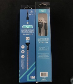 Cabo de carregamento alta velocidade 2.1A USB X type-V8 tipo-V8 compatvel android , tablet , caixa de som modelo:AL-5627 - Altomex 