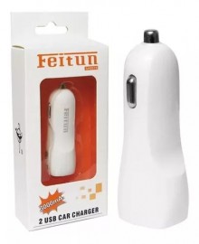 CARREGADOR VEICULAR DUAL USB MOD: AH0016 - FEITUN 