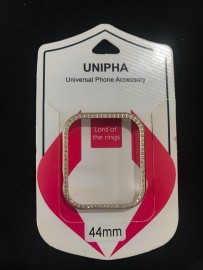 CAPA PROTETORA PARA RELOGIO RESISTENTE A QUEDA PROTETOR LEVE ESTOJO , LEVE DIAMANTE RELGIOS NA COR DOURADA COM STRASS TAMANHO: 44MM  UNIPHA 