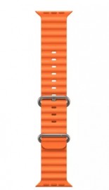 PULSEIRA DE SILICONE OCEANO PARA APPLE WATCH COR LARANJA TAM: 42/ 44 / 45/ 49 - WATCH 