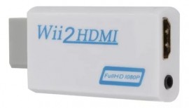 WII2HDMI ADAPTADOR CONVERSOR COMPATVEL NINTENDO WIFI HDMI FULL HD DIGITAL 1080P