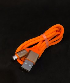 CABO DE CARREGAMETO E TRANSFERNCIA DE DADOS USB X TYPE-V8 TIPO-V8 NA COR LARANJA  - INOVA 