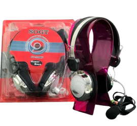 FONE DE OUVIDO HEADSET HEADPHONE GAMER COM MICROFONE MODELO: SY-301MV SUPER BASS - SOGT 