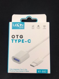 CABO OTG X TYPE - C NA COR BRANCA PARA PENDRIVE , CELULARES TABLET  MODELO: KY-002-LEON