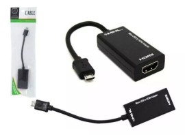 Cabo adaptador type-V8 micro USB lumi para HDMI MHL - Cable 