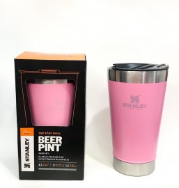 COPO TRMICO COM TAMPA 473ML ( ROSA ) - BEER PINT 