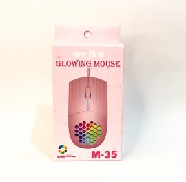MOUSE USB ROSA LED GLOWING MOD: M-35 - WEIBO 