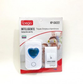 Campainha sem fio p/ casa ou escritrio com toque simples harmnico cor azul modelo: KP-CA322 - pega