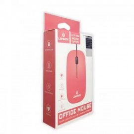 MOUSE ERGONMICO COM FIO USB 3 BOTES COR ROSA  MODELO: LEY-1564 - ALTOMEX