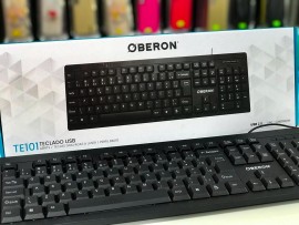 TECLADO COM FIO USB 2.0 PARA PC E NOTEBOOK  COR PRETO MOD: OR -TE101- OBERON 