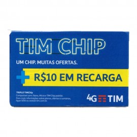 CHIP TIM + 10 RECARGA - TIM