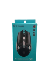 MOUSE GAMER G5 COM LUZ RGB COM FIO USB 1200/1800/2400/3200DPI   - SHIPADOO 