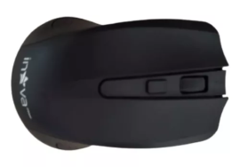 MOUSE SEM FIO ENTRADA USB 4 BOTO , POSSUI ROLAGEM A PILHA COR PRETO MODELO: KV-9813- INOVA