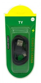 CABO TURBO USB TIPO  C TYPE -C POWER ANDROID 25W- FAST CHARGE - LOJA ( PRETO) 