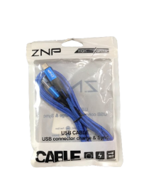 CABO USB  X TYPE-V8 TAMANHO: 1M  COR AZUL - ZNP 