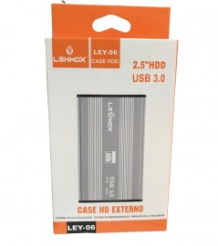 CASE HD EXTERNO 2.5 HDD USB 3.0 MOD: LEY -06 - LEHMOX ( PRATA )