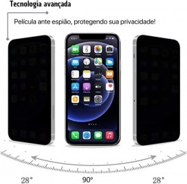 PELCULA DE VIDRO 3D DE PRIVACIDADE ANTI ESPIO IPHONE 7 / 8 NORMAL - COR PRETA