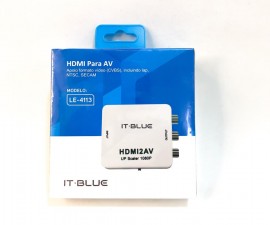 MINI CONVERSOR HDMI PARA 3 RCA MOD: LE-4113 - IT BLUE