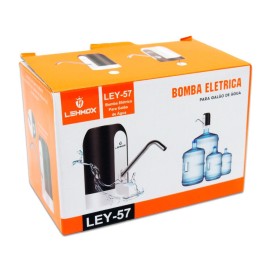 BOMBA D'GUA ELTRICA RECARREGVEL PARA GALO DE GUA COMPATVEL PARA GALO DE 3L ,5L , 11.31 MODELO: LEY-57- LEHMOX 