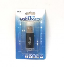 LEITOR DE CARTAO 2.0 USB X MICRO SD MOD -01  ( PRETO ) 