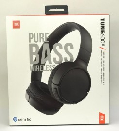 FONE DE OUVIDO SEM FIO DOBRVEL PURE BASS WIRELESS TUNE 600BT - COR PRETO 