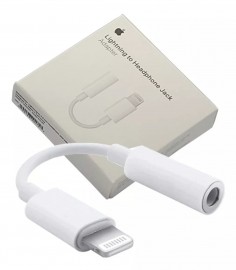 ADAPTADOR CABO APPLE LIGHTNING PARA FONE DE OUVIDO 3.5MM SEM BLUETOOTH 